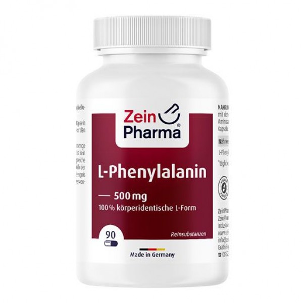 Пищевая добавка с аминокислотой L-фенилаланином L-PHENYLALANIN 500 mg veg.HPMC Kaps.Zein Pharma 90 шт Zein Pharma Пищевая добавка с аминокислотой L-фенилаланином L-PHENYLALANIN 500 mg veg.HPMC Kaps.Zein Pharma 90 шт Zein Pharma